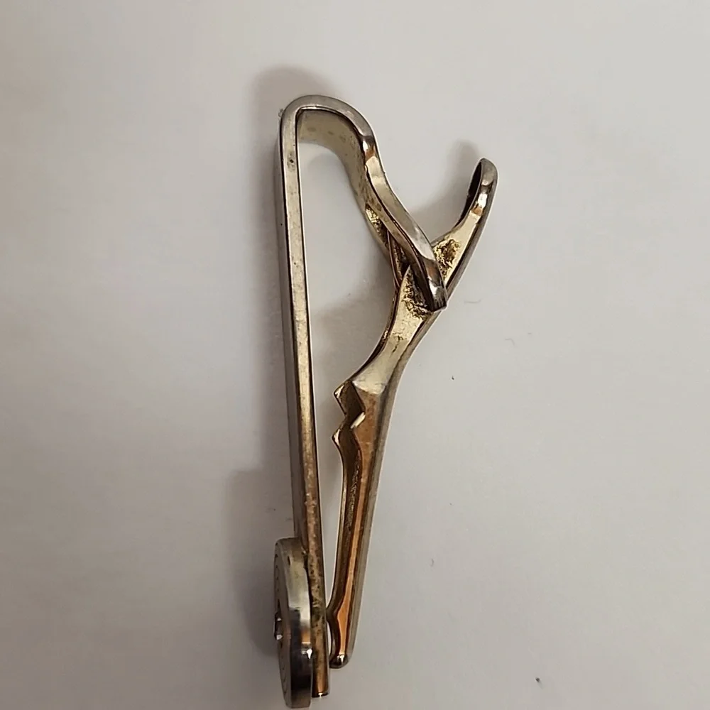 Elegant Vintage Faux Gold and Silver Tie Bar Clips 3 Pc Set